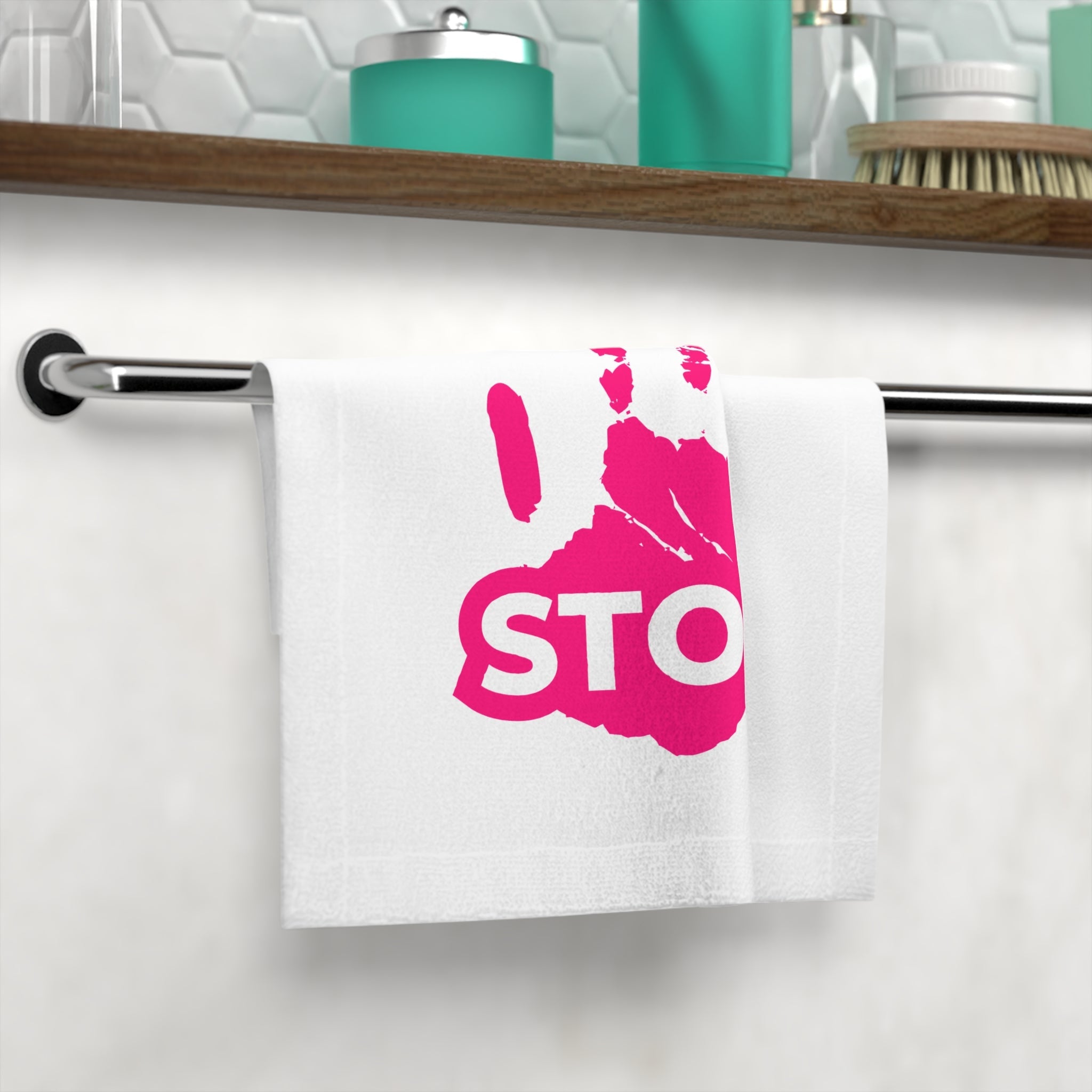 Stop! Handprint | Mix & Match Lils’ Fun-Flirty Lovers’ Towels