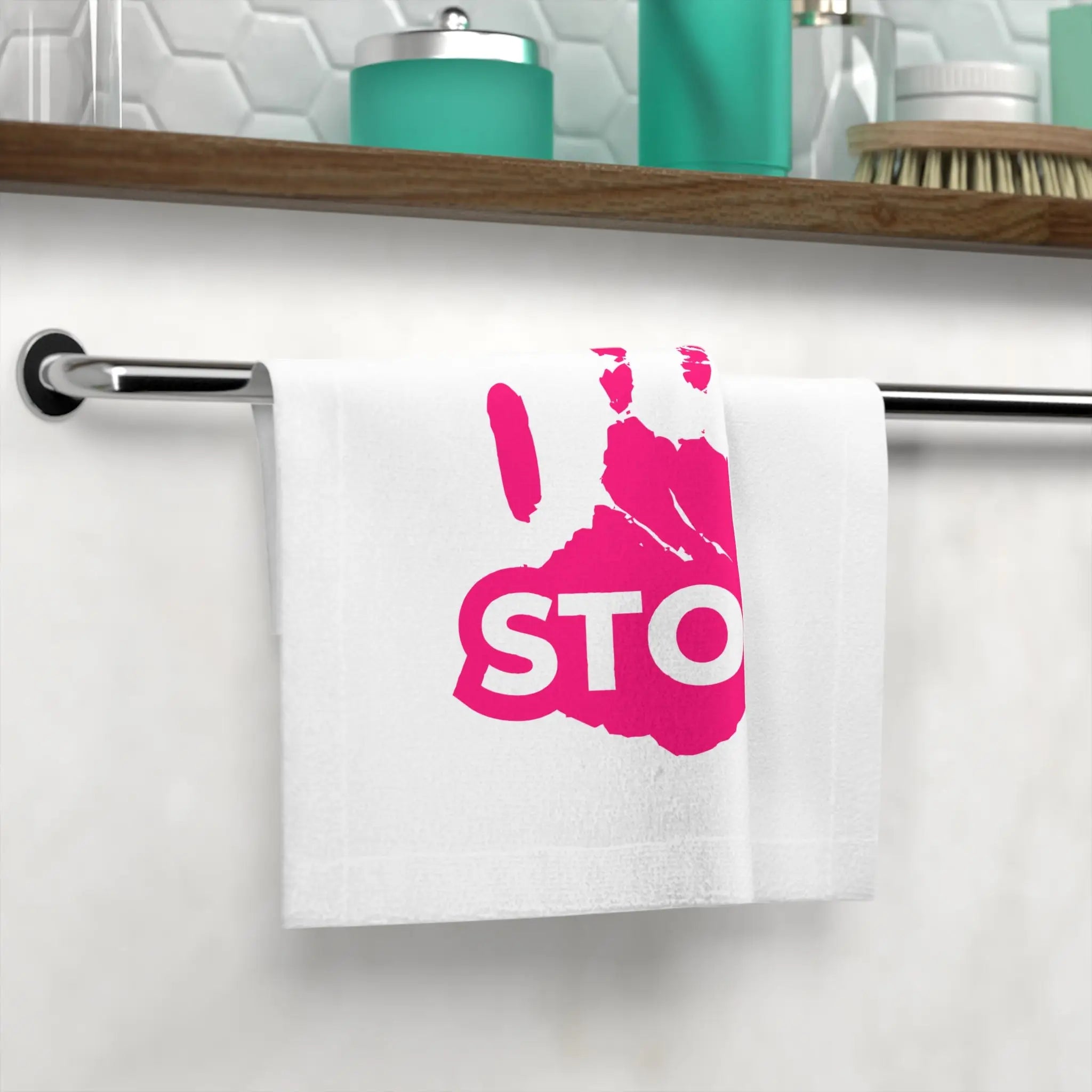 Stop! Handprint | Mix & Match Lils’ Fun-Flirty Lovers’ Towels