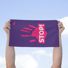 Stop! Handprint Purple | Mix & Match Soft Fun-Flirty Lovers’ Towels