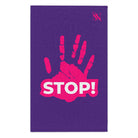Stop! Handprint Purple | Mix & Match Soft Fun-Flirty Lovers’ Towels