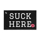 Suck Here Lips Kiss Black | Mix & Match Original Fun-Flirty Lovers’ Towel