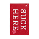 Suck Here Lips Kiss Red | Mix & Match Original Fun-Flirty Lovers’ Towel