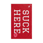 Suck Here Lips Kiss Red | Mix & Match Original Fun-Flirty Lovers’ Towel