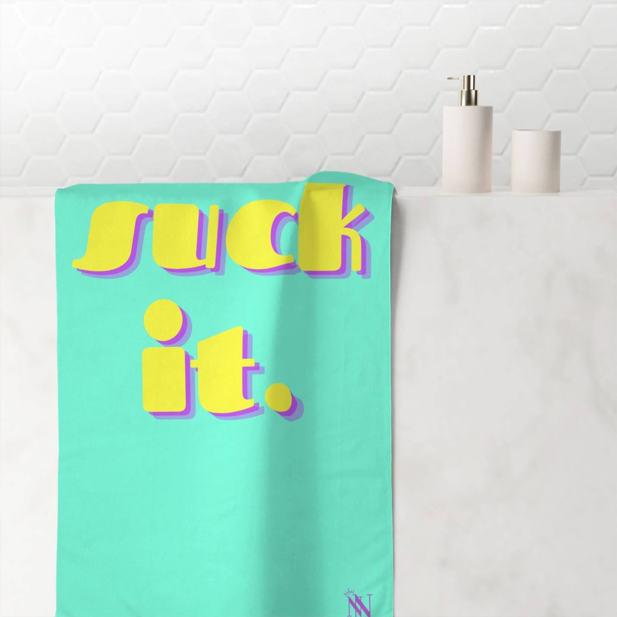 suck it. | Mix & Match Naughty XL Fun-Flirty Lovers’ Towels