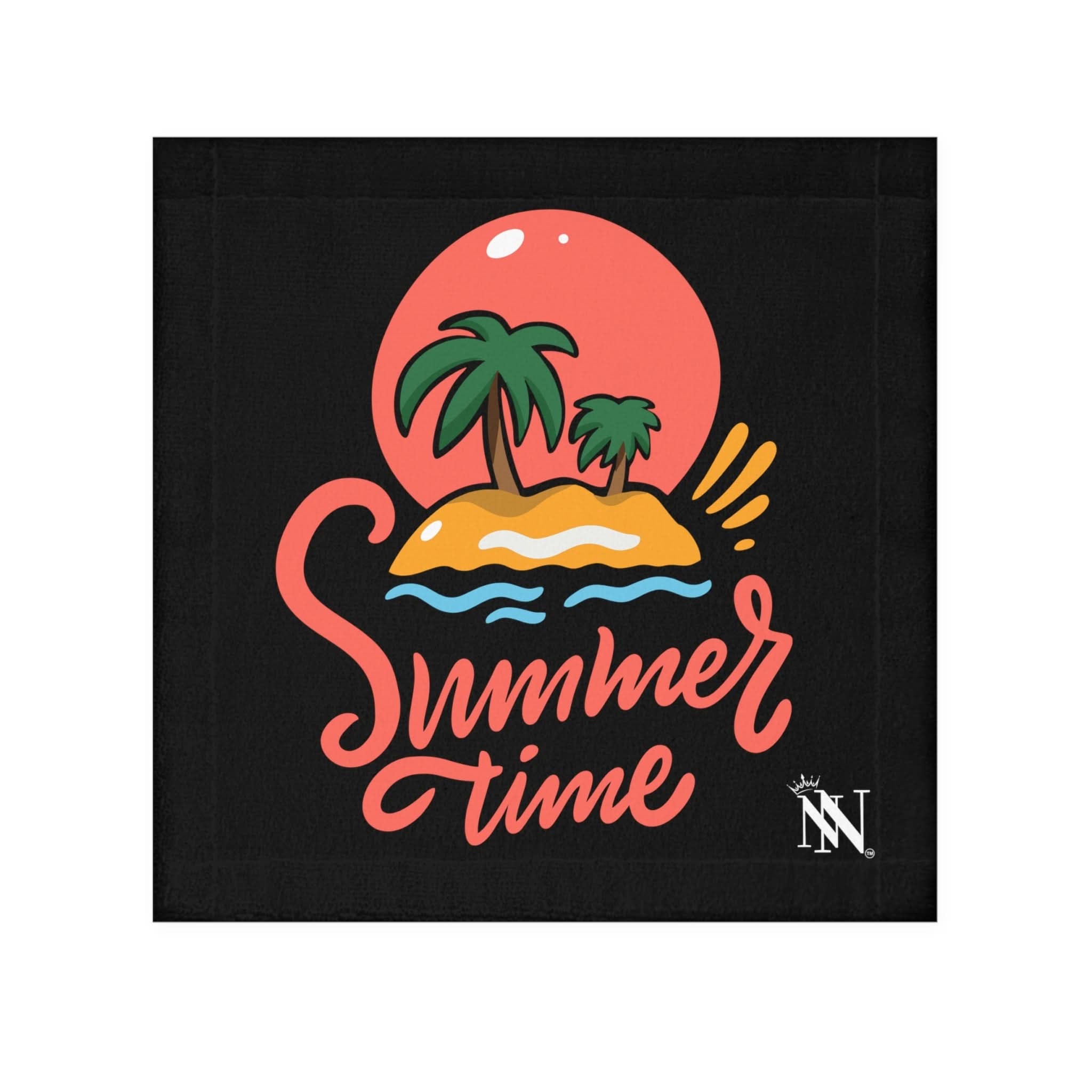 Summertime Sun Black After-Sex Towel | Fun Flirty & Soft