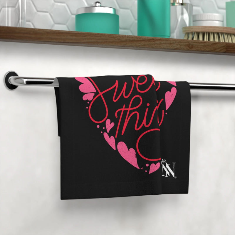 Sweet Thing Black | Mix & Match Lils’ Fun-Flirty Lovers’ Towels