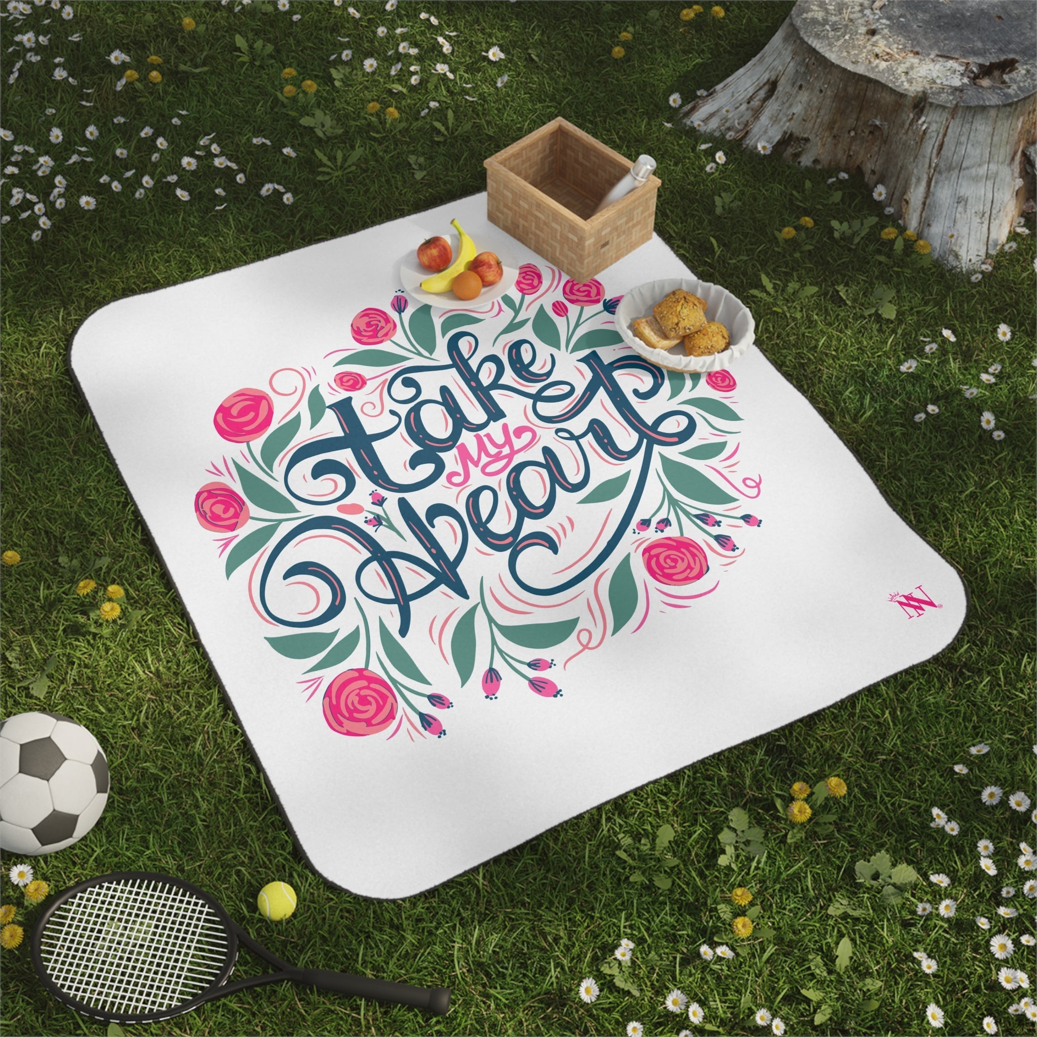 Take My Heart Floral | Mix Match Fun-Flirty Lovers’ Water-Resistant Blankets