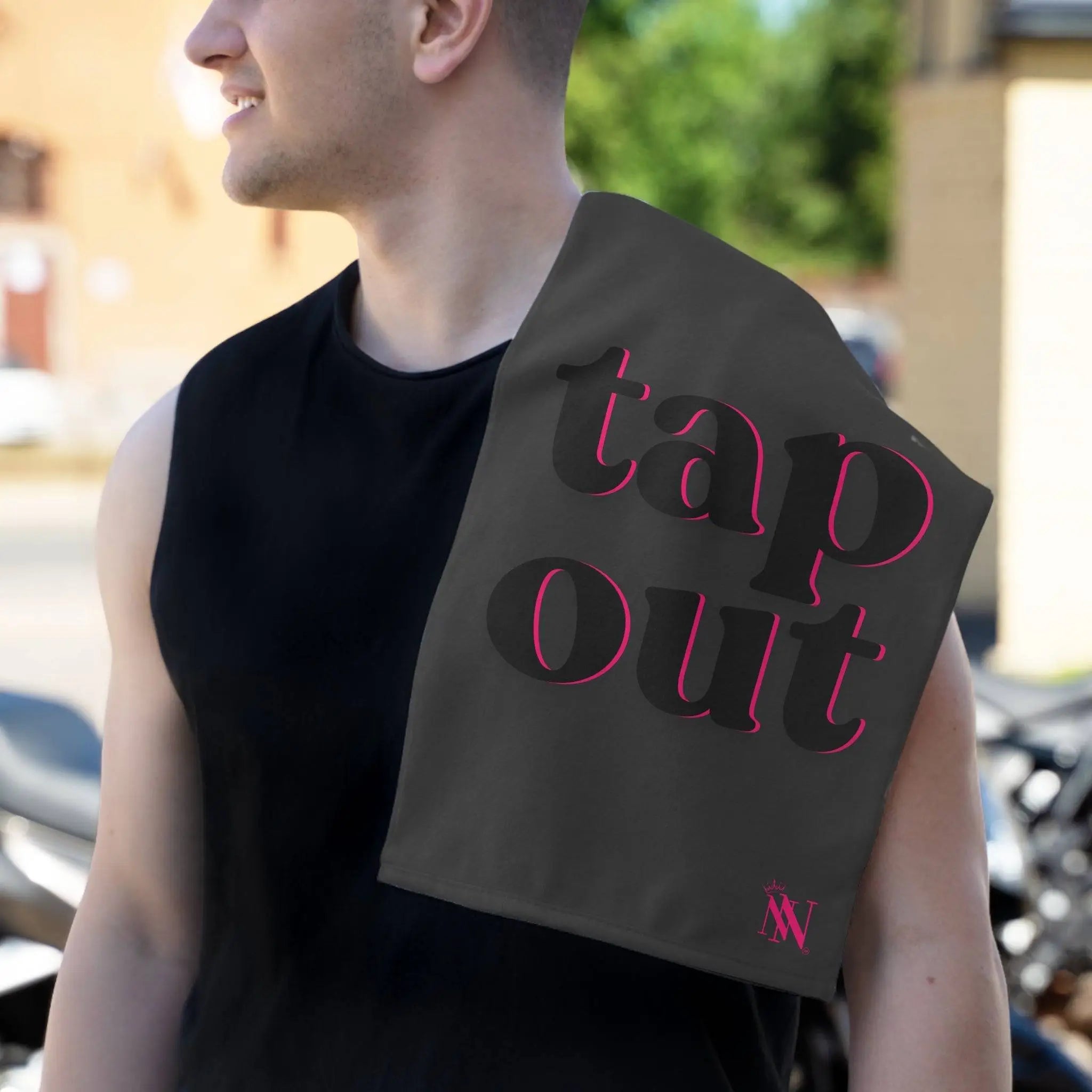 Tap Out Dark Grey Mix & Match Soft Sex Towels | Flirty Lovers’ Gifts