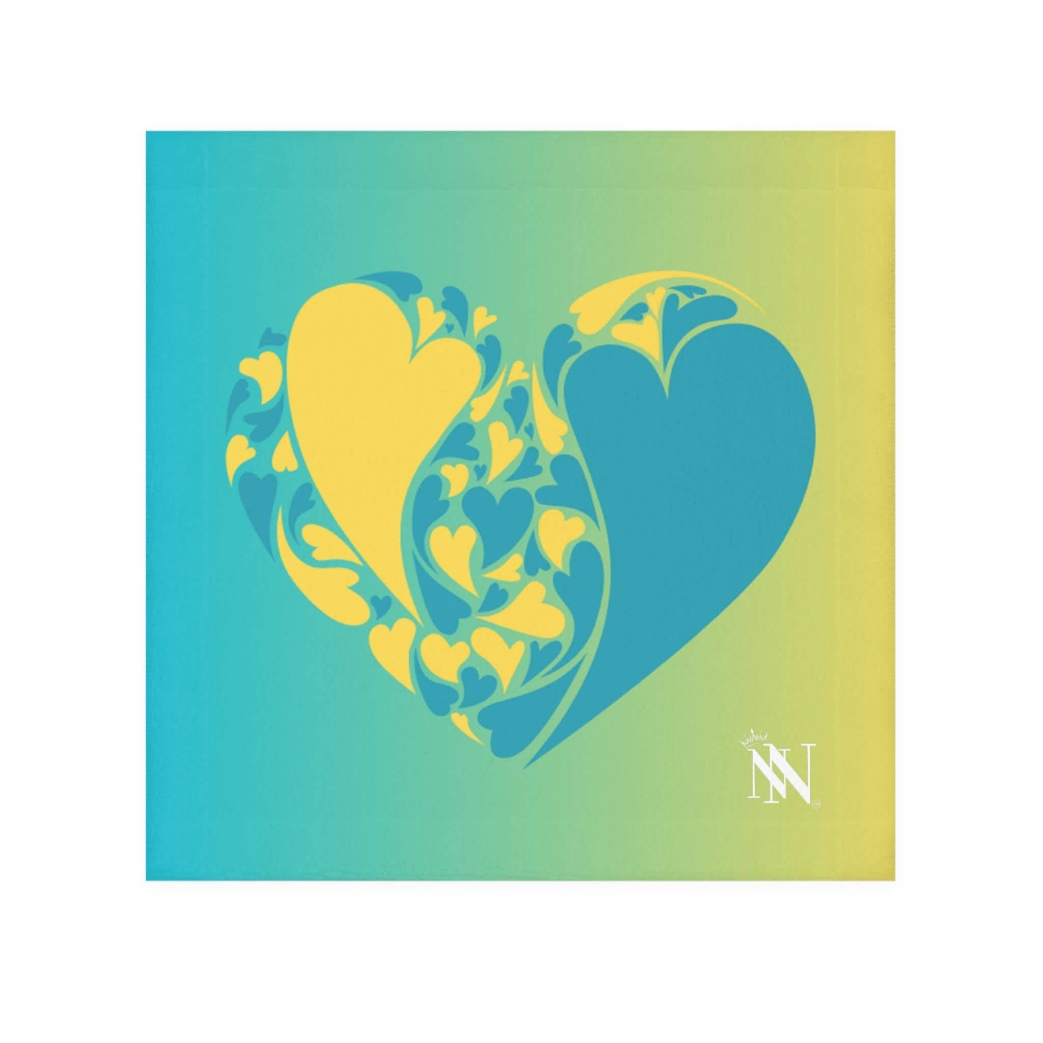 Teal Ombre Heart | Mix & Match Lils’ Fun-Flirty Lovers’ Towels