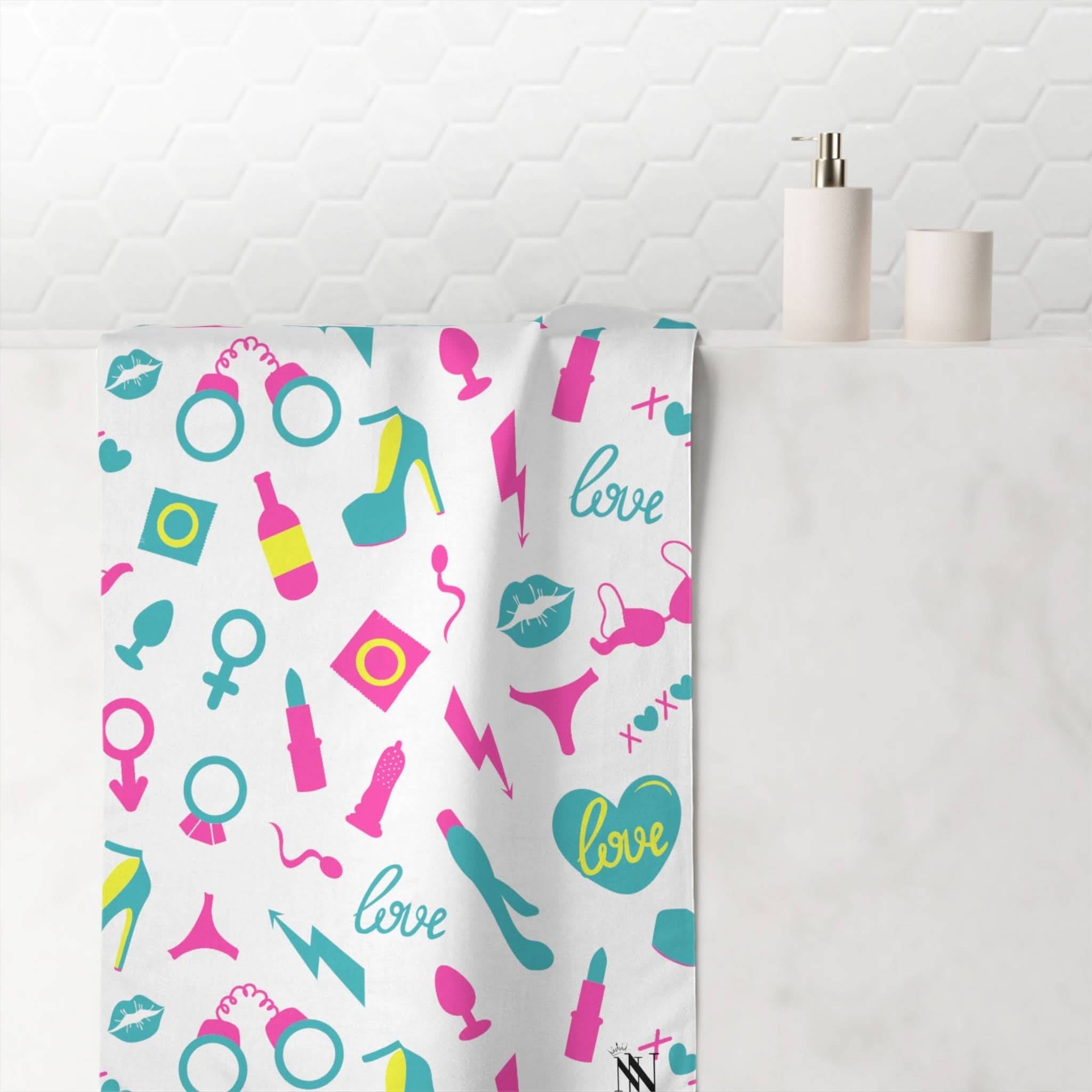 Teal Sex Toys | Mix & Match Naughty XL Fun-Flirty Lovers’ Towels