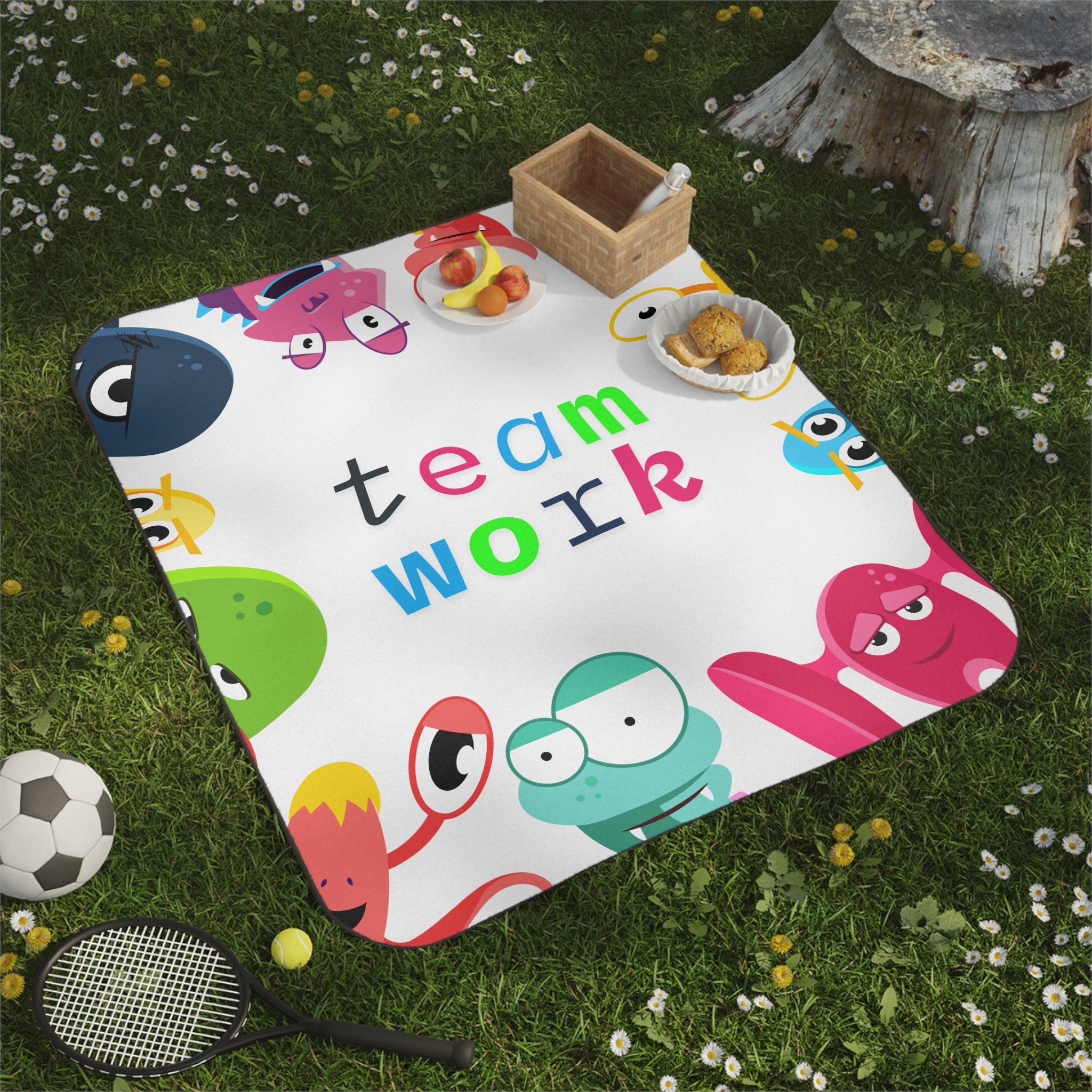 Teamwork Monster | Mix Match Fun-Flirty Lovers’ Water-Resistant Blankets