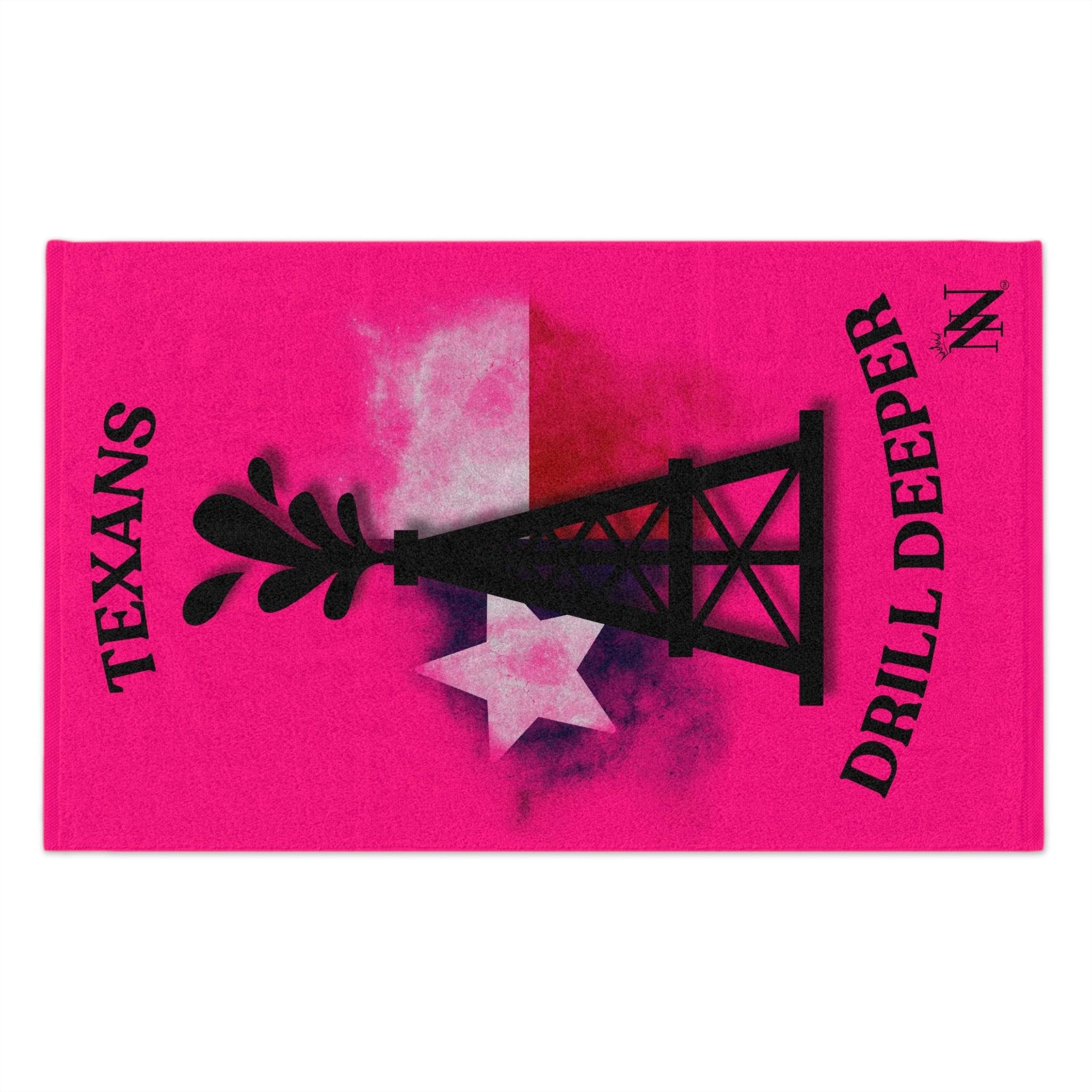 Texans Drill Deeper Pink Mix & Match Soft Sex Towels | Flirty Lovers’ Gifts