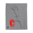 Thank You Kiss Grey | Mix & Match Soft Fun-Flirty Lovers’ Blankets