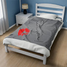 Thank You Kiss Grey | Mix & Match Soft Fun-Flirty Lovers’ Blankets
