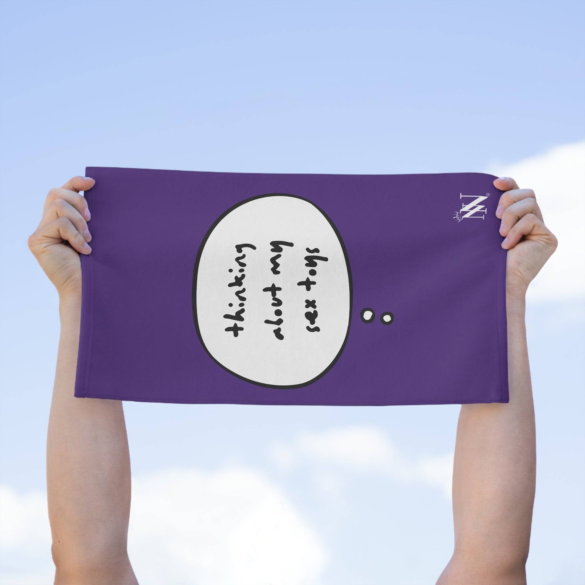 Thinking About My Sex Toys Purple Mix & Match Soft Sex Towels | Flirty Lovers’ Gifts