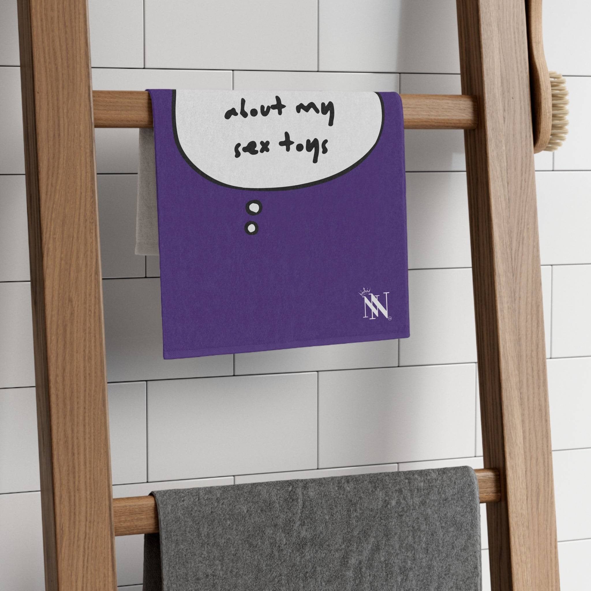 Thinking About My Sex Toys Purple Mix & Match Soft Sex Towels | Flirty Lovers’ Gifts