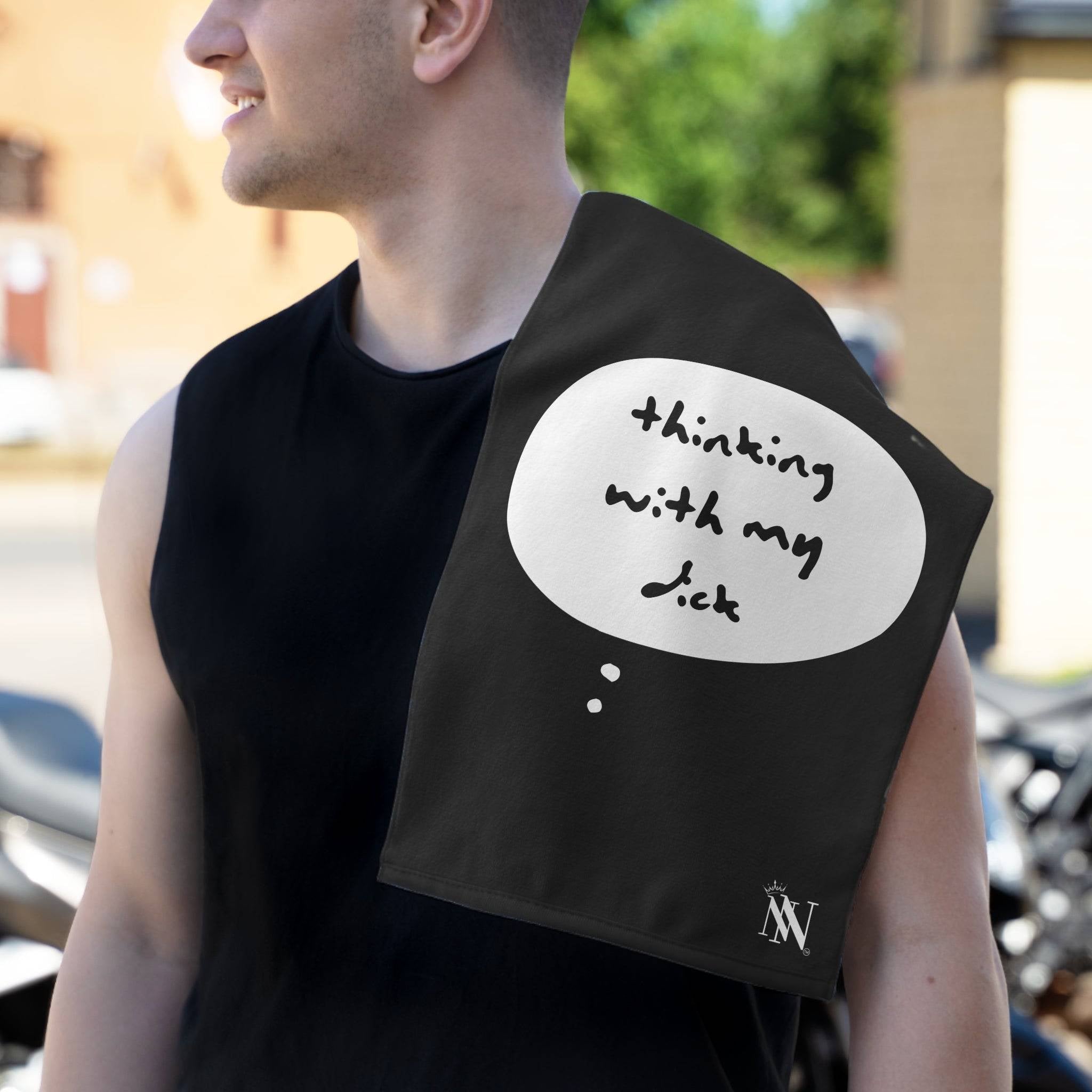 Thinking With My Dick Black Mix & Match Soft Sex Towels | Flirty Lovers’ Gifts