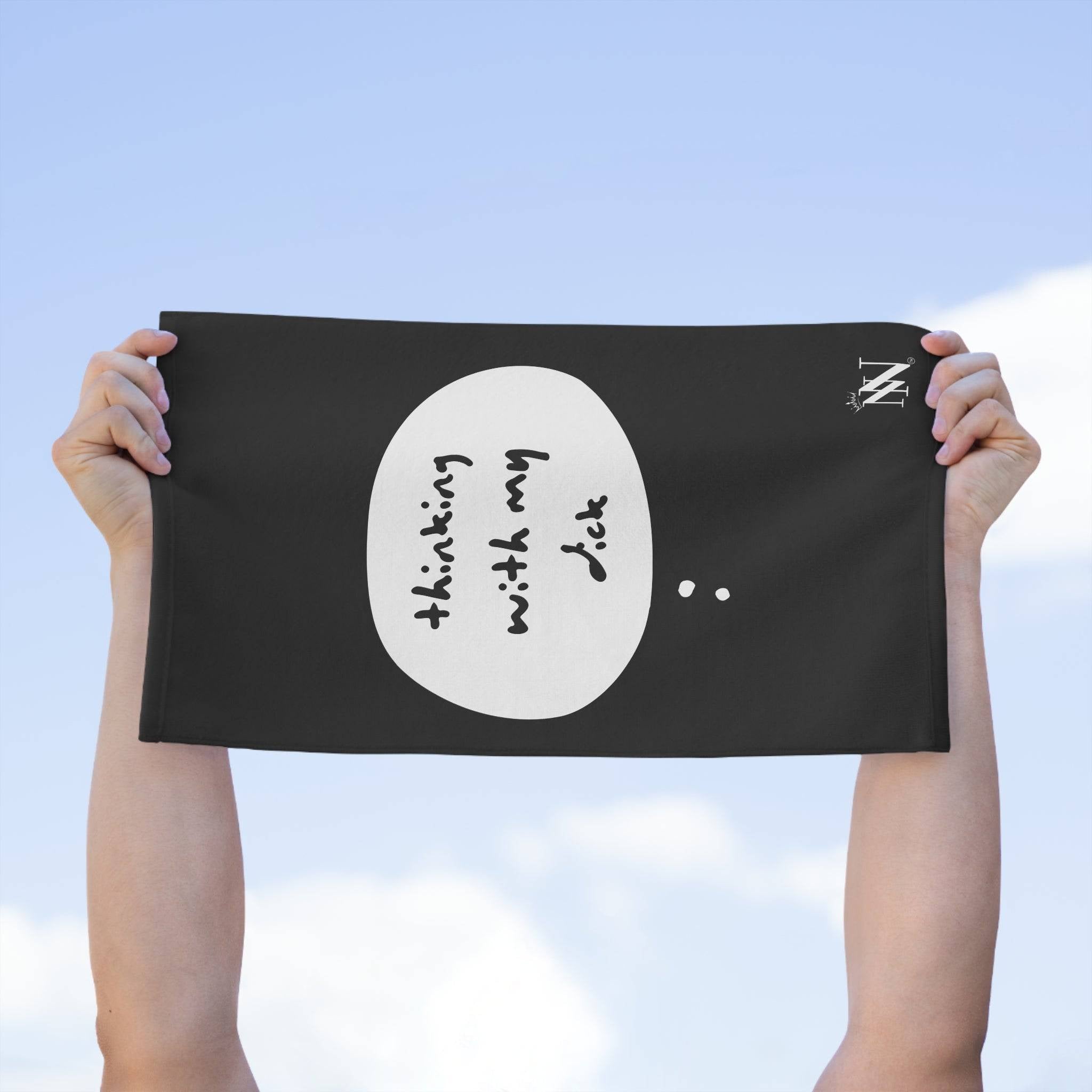 Thinking With My Dick Black Mix & Match Soft Sex Towels | Flirty Lovers’ Gifts