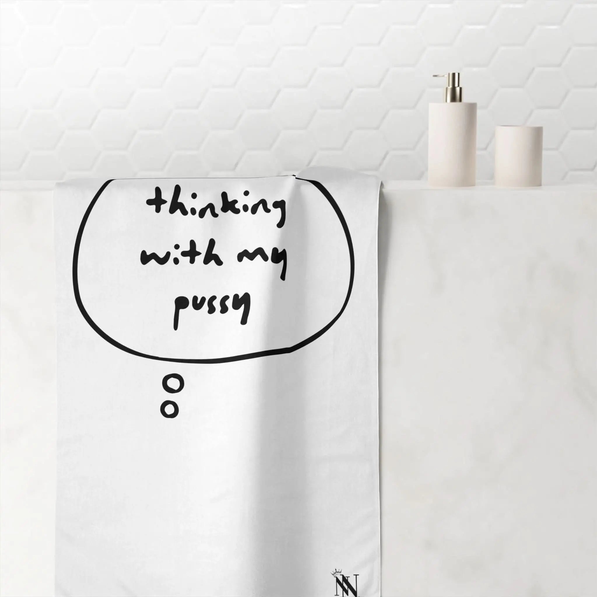 Thinking With My Pussy | Mix & Match Naughty XL Fun-Flirty Lovers’ Towels