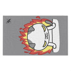 This Kitty Is On Fire Grey | Mix & Match Soft Fun-Flirty Lovers’ Towels
