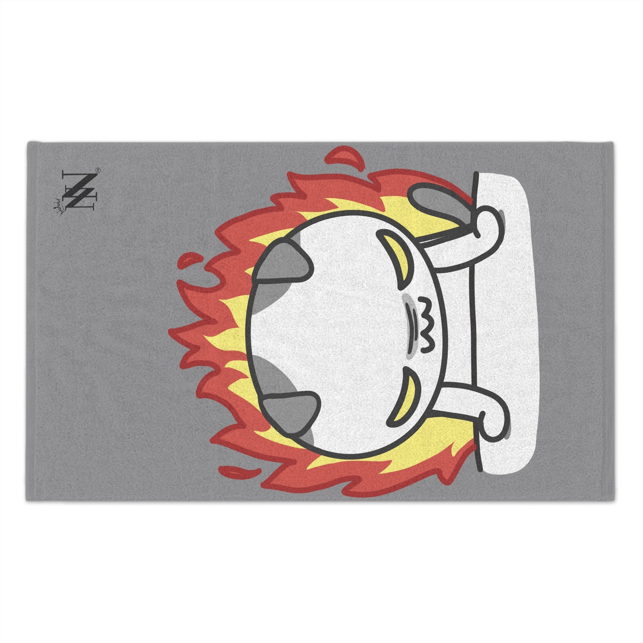 This Kitty Is On Fire Grey | Mix & Match Soft Fun-Flirty Lovers’ Towels