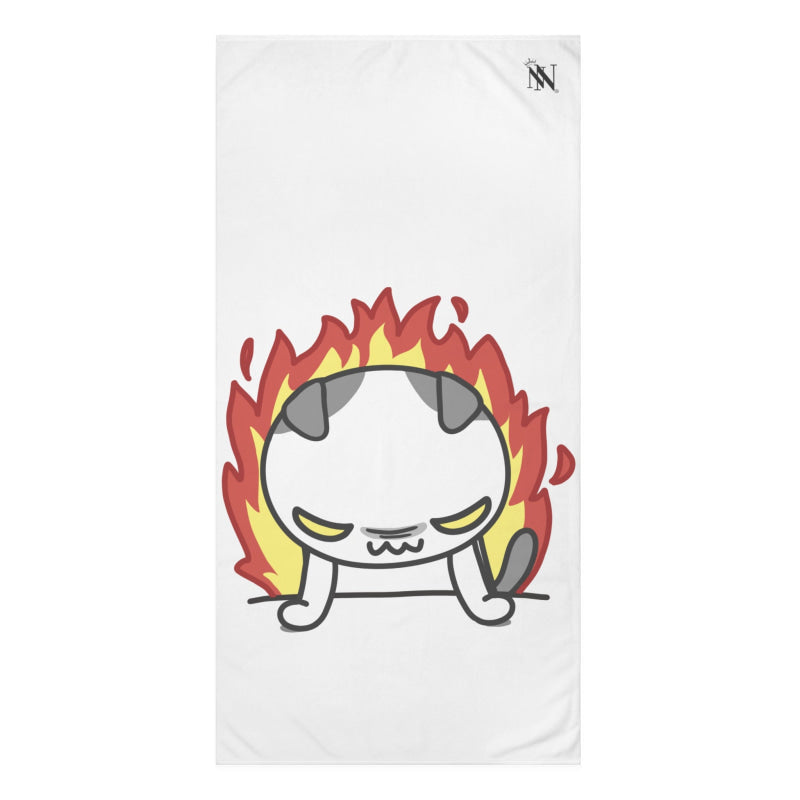 This Kitty Is On Fire | Mix & Match XL Fun-Flirty Lovers’ Towels