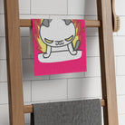 This Kitty Is On Fire Pink | Mix & Match Soft Fun-Flirty Lovers’ Towels