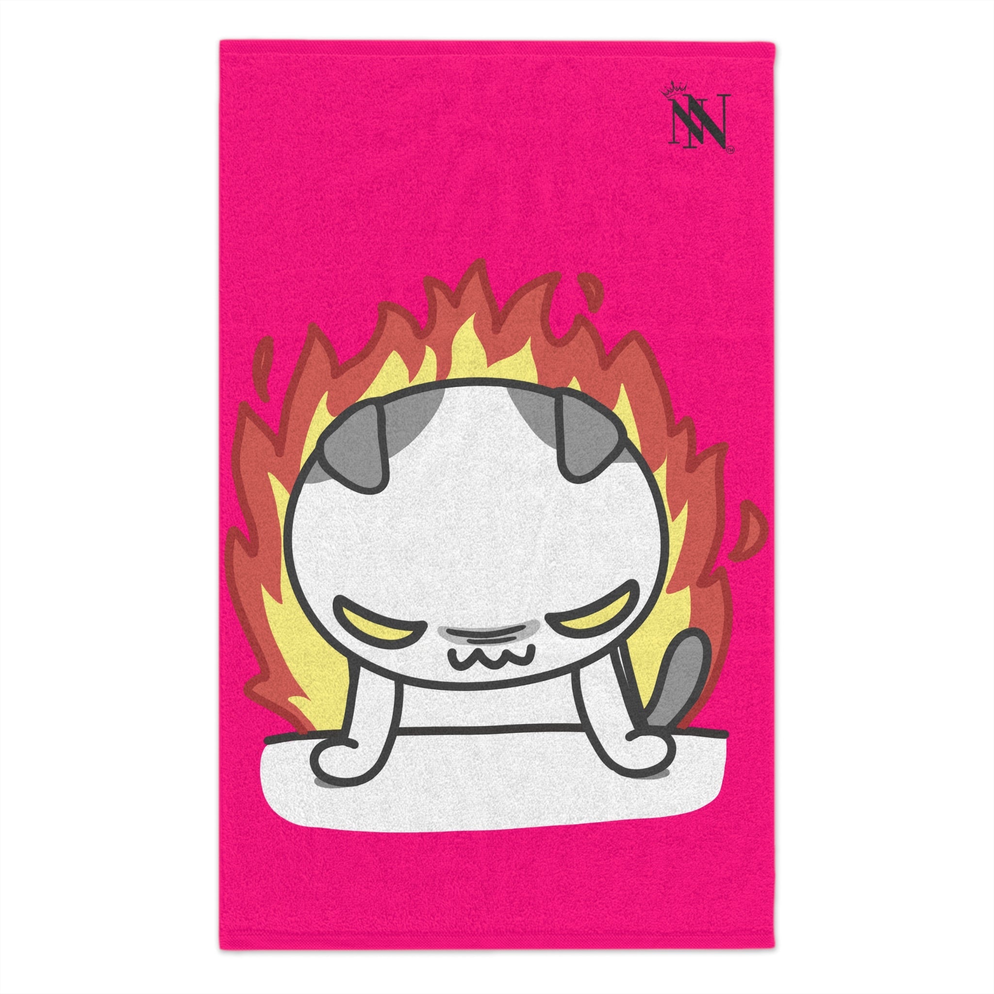 This Kitty Is On Fire Pink | Mix & Match Soft Fun-Flirty Lovers’ Towels
