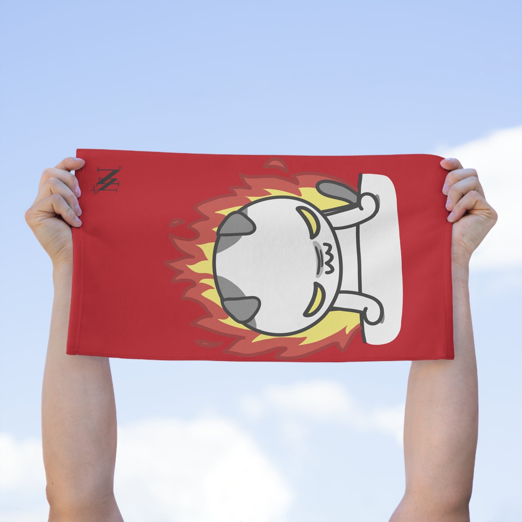 This Kitty Is On Fire Red | Mix & Match Soft Fun-Flirty Lovers’ Towels