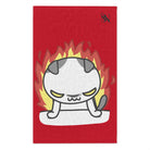 This Kitty Is On Fire Red | Mix & Match Soft Fun-Flirty Lovers’ Towels