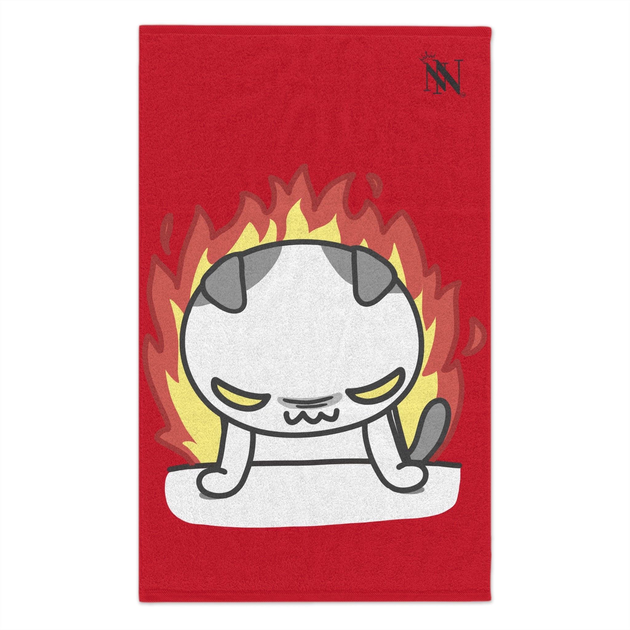 This Kitty Is On Fire Red | Mix & Match Soft Fun-Flirty Lovers’ Towels