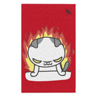 This Kitty Is On Fire Red | Mix & Match Soft Fun-Flirty Lovers’ Towels
