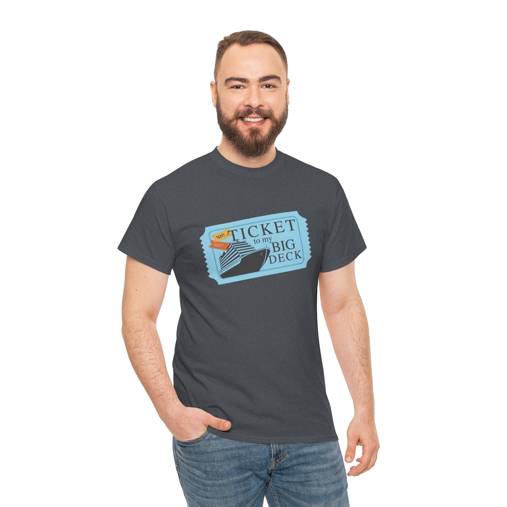 Ticket to Big Deck Vacation | Mix & Match 100% Cotton Unisex Fun-Flirty Lovers’ Tees