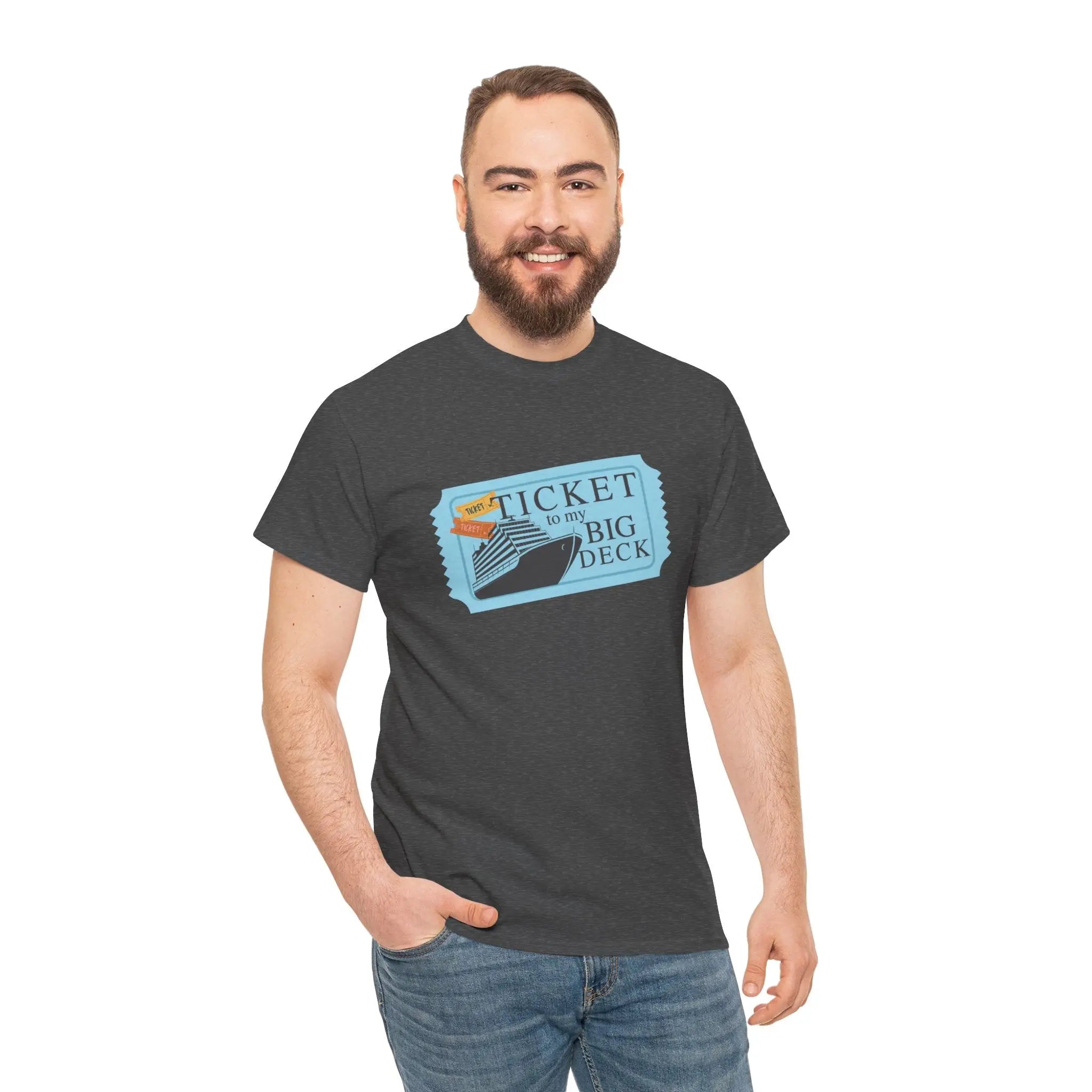 Ticket to Big Deck Vacation | Mix & Match 100% Cotton Unisex Fun-Flirty Lovers’ Tees