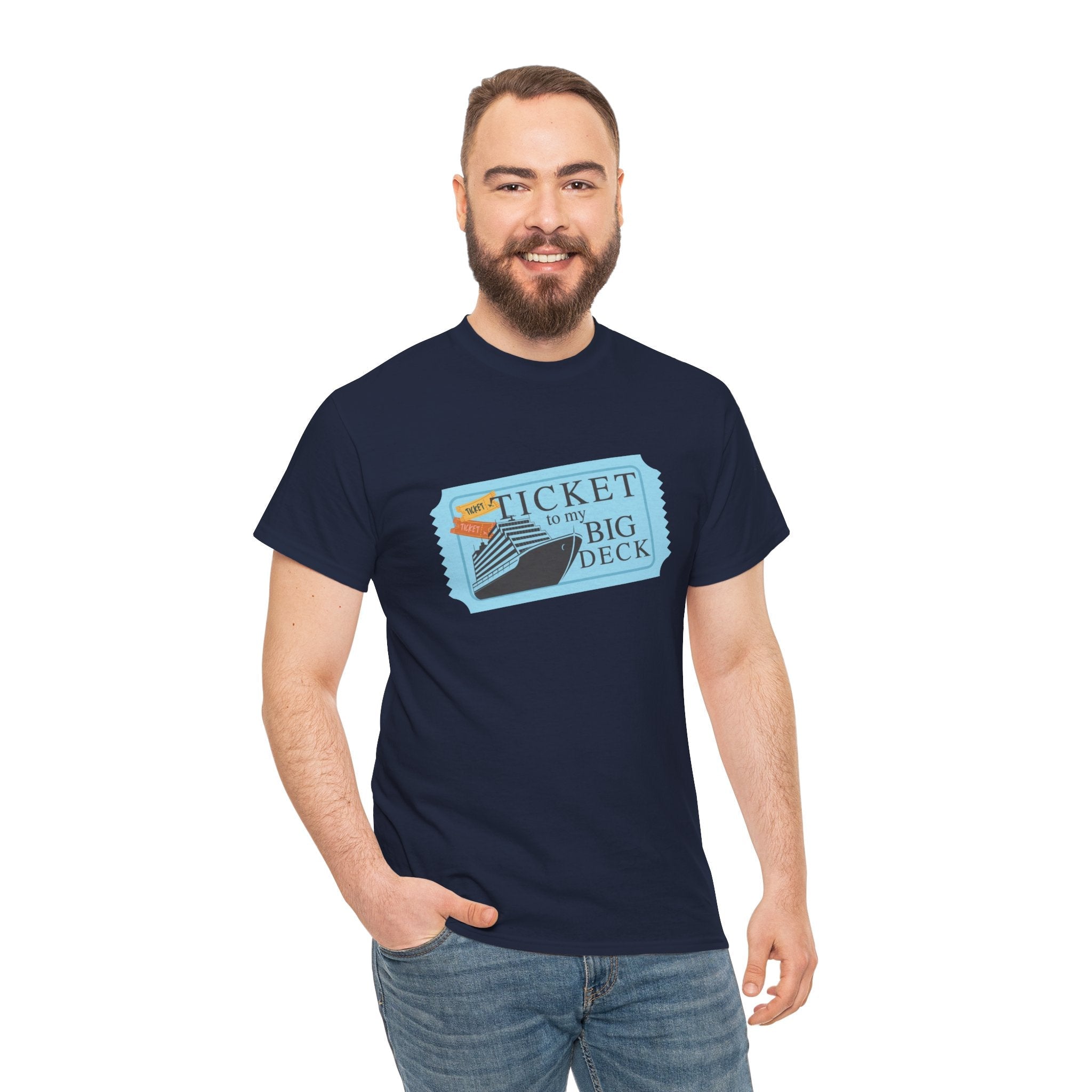 Ticket to Big Deck Vacation | Mix & Match 100% Cotton Unisex Fun-Flirty Lovers’ Tees