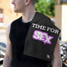 Time for Sex Black Mix & Match Soft Sex Towels | Flirty Lovers’ Gifts