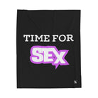 Time for Sex Black | Mix & Match Velveteen Fun-Flirty Lovers’ Blankets