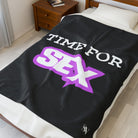 Time for Sex Black | Mix & Match Velveteen Fun-Flirty Lovers’ Blankets