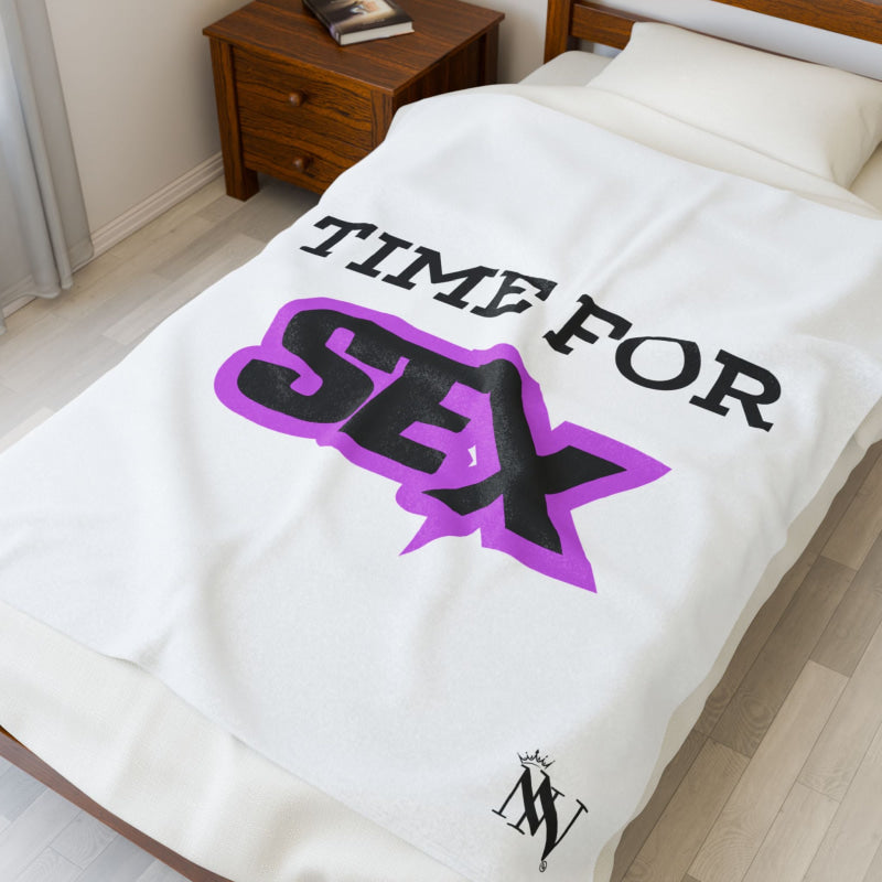Time for Sex | Mix & Match Velveteen Fun-Flirty Lovers’ Blankets