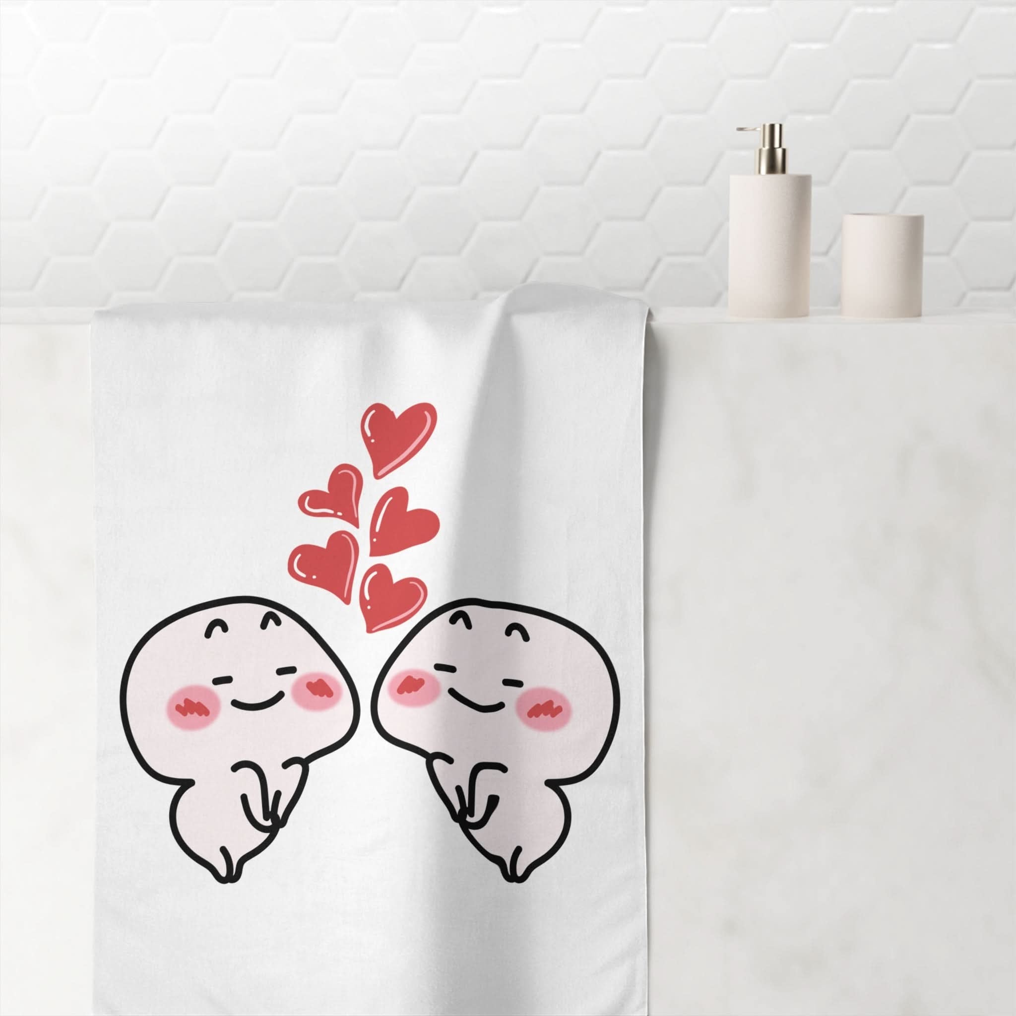 Too Cute Fun XL Cum Towel | Big Bold & Sexy Stylish