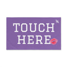 Touch Here Lips Kiss Lavendar | Mix & Match Original Fun-Flirty Lovers’ Towels
