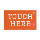 Touch Here Lips Kiss Orange | Mix & Match Original Fun-Flirty Lovers’ Towels