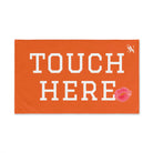 Touch Here Lips Kiss Orange | Mix & Match Original Fun-Flirty Lovers’ Towels