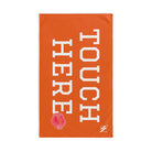 Touch Here Lips Kiss Orange | Mix & Match Original Fun-Flirty Lovers’ Towels