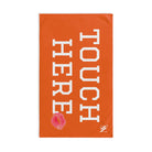 Touch Here Lips Kiss Orange | Mix & Match Original Fun-Flirty Lovers’ Towels