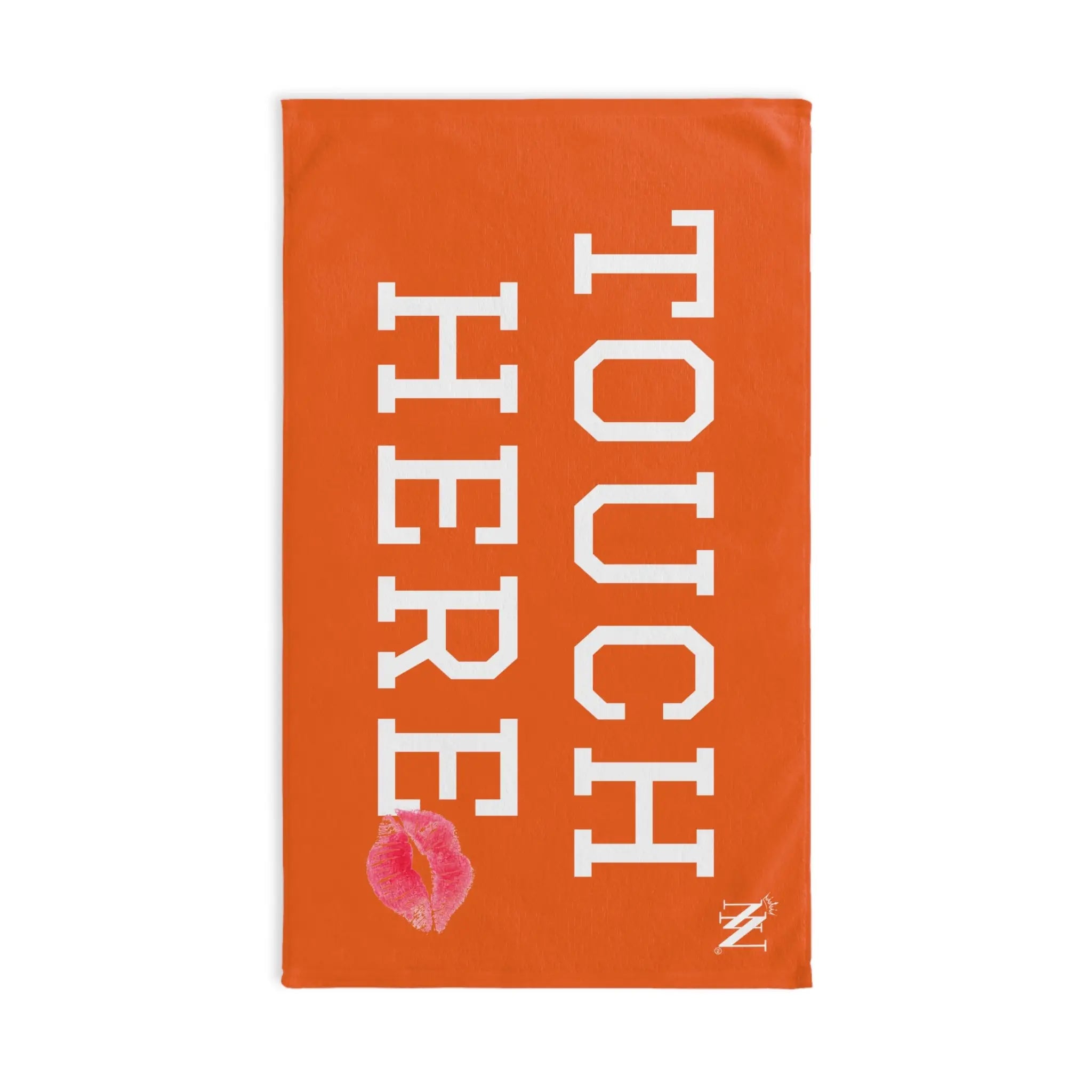 Touch Here Lips Kiss Orange | Mix & Match Original Fun-Flirty Lovers’ Towels