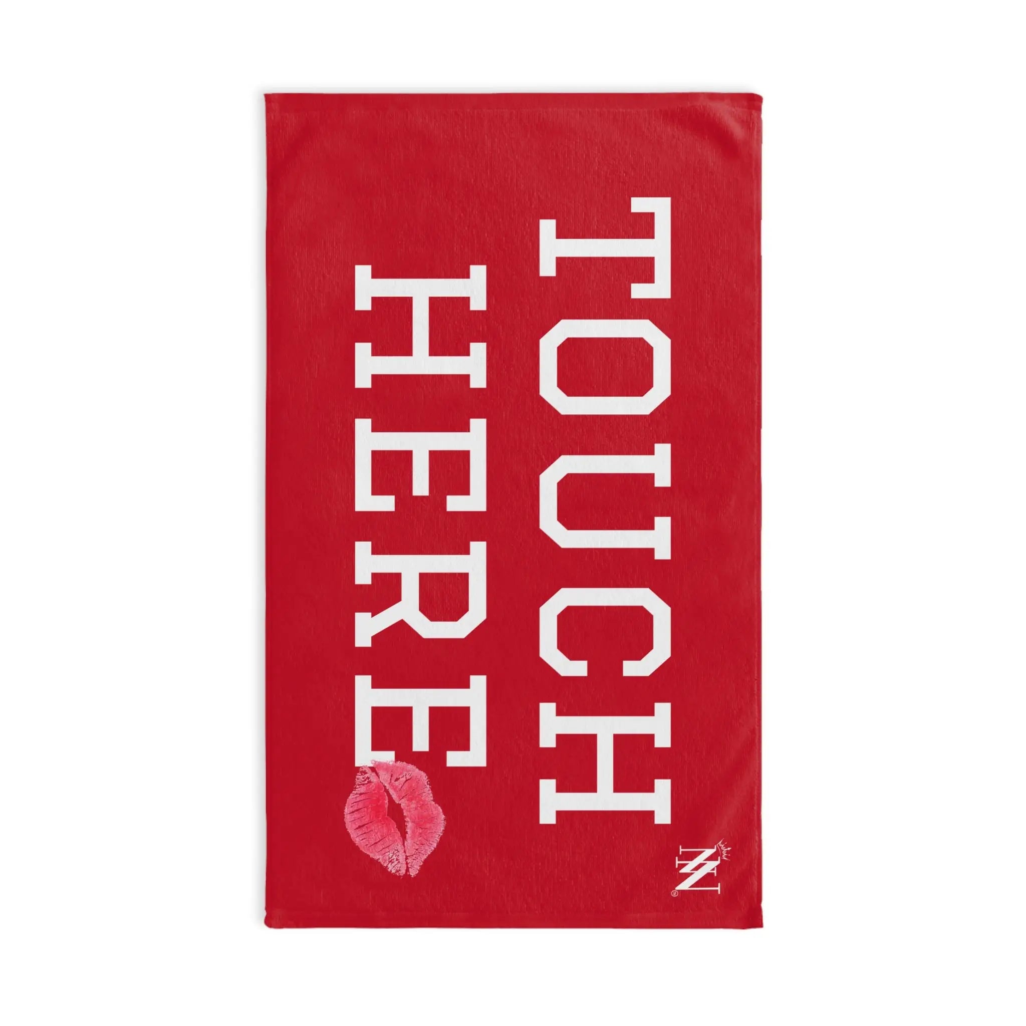 Touch Here Lips Kiss Red | Mix & Match Original Fun-Flirty Lovers’ Towels