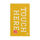 Touch Here Lips Kiss Yellow | Mix & Match Original Fun-Flirty Lovers’ Towels