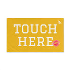 Touch Here Lips Kiss Yellow | Mix & Match Original Fun-Flirty Lovers’ Towels