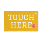 Touch Here Lips Kiss Yellow | Mix & Match Original Fun-Flirty Lovers’ Towels
